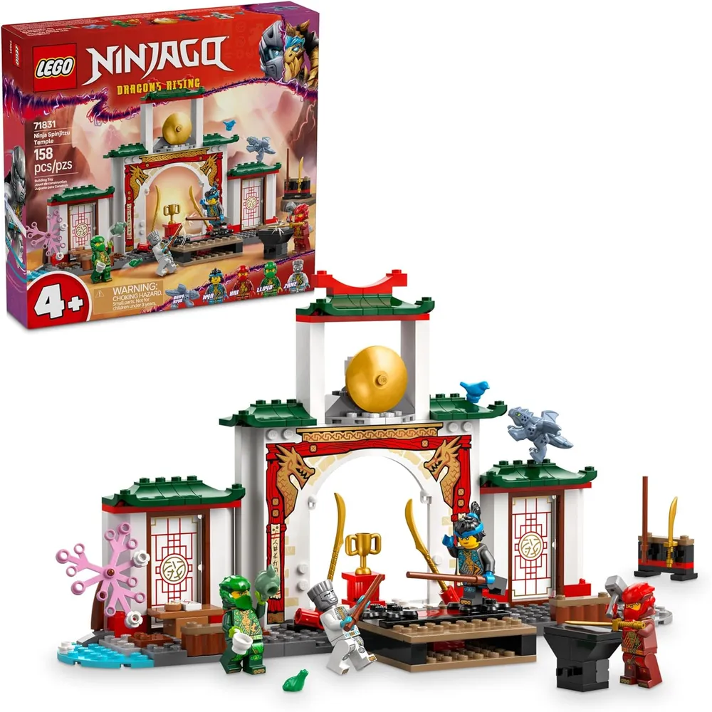 Lego Ninjago Templo ninja Spinjitzu, incluye 4 minifiguras, juego de simulación