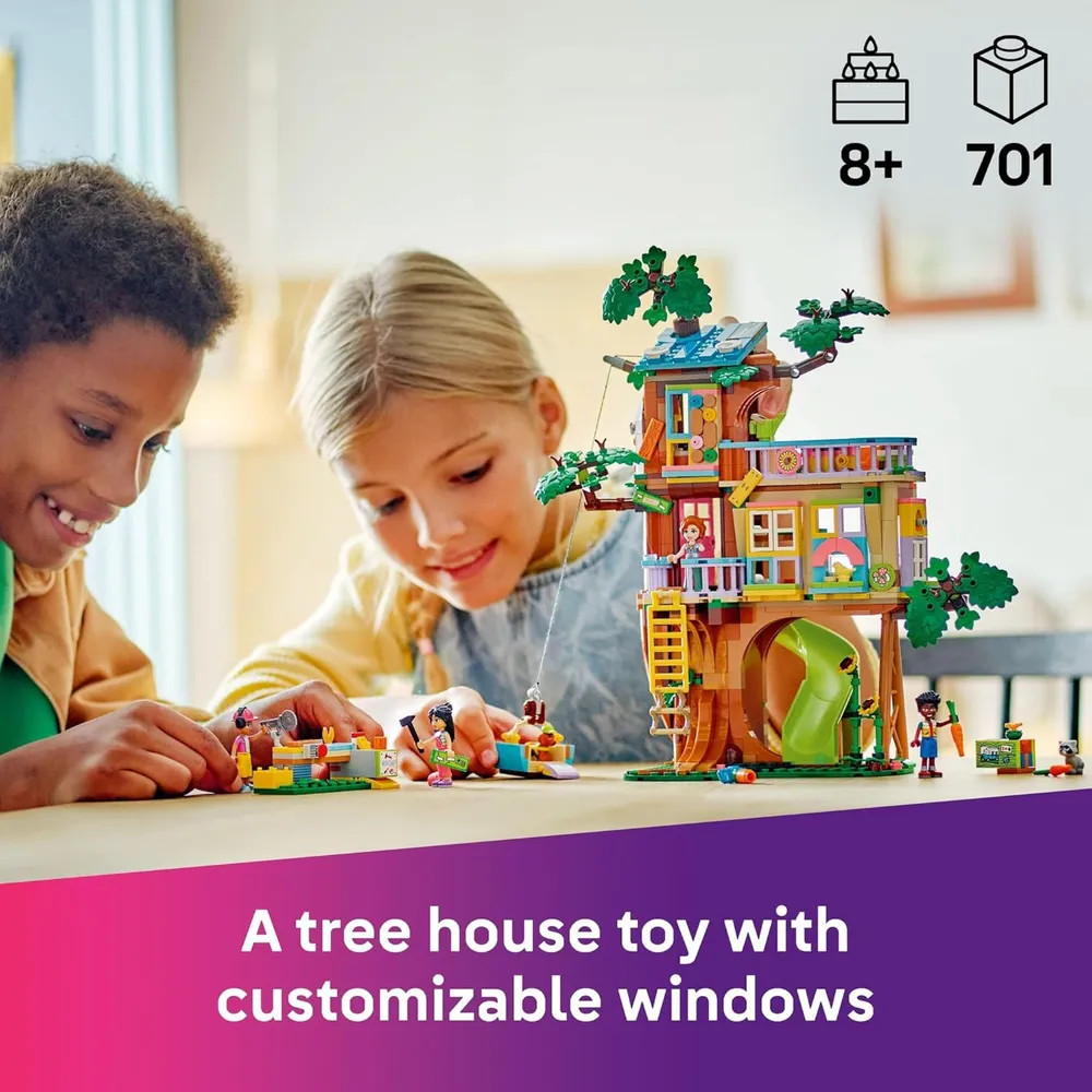 LEGO FRIENDS CASA DEL ÁRBOL DE LA AMISTAD CON 4 MINIMUÑECAS Y 2 ANIMALES