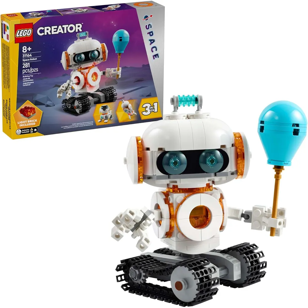 Lego Creator 3 en 1 Robot espacial, opciones robot, nave o perro