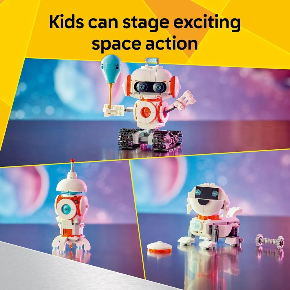 Lego Creator 3 en 1 Robot espacial, opciones robot, nave o perro