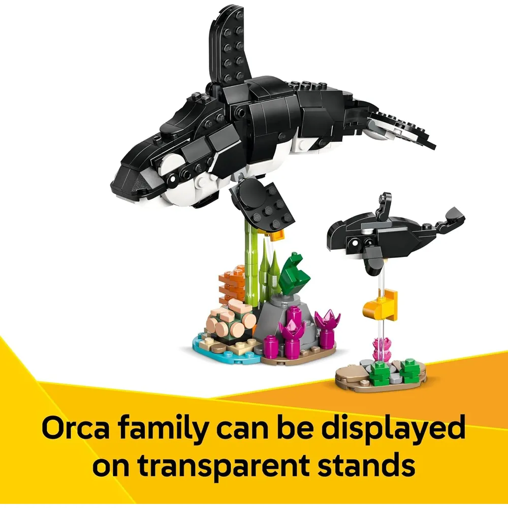 LEGO CREATOR 3 EN 1 FAMILIA DE ANIMALES SALVAJES: PANDA, PINGÜINO U ORCA