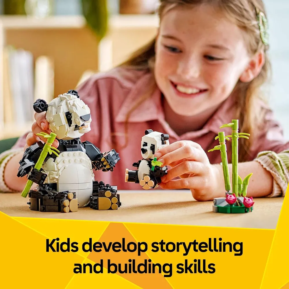LEGO CREATOR 3 EN 1 FAMILIA DE ANIMALES SALVAJES: PANDA, PINGÜINO U ORCA