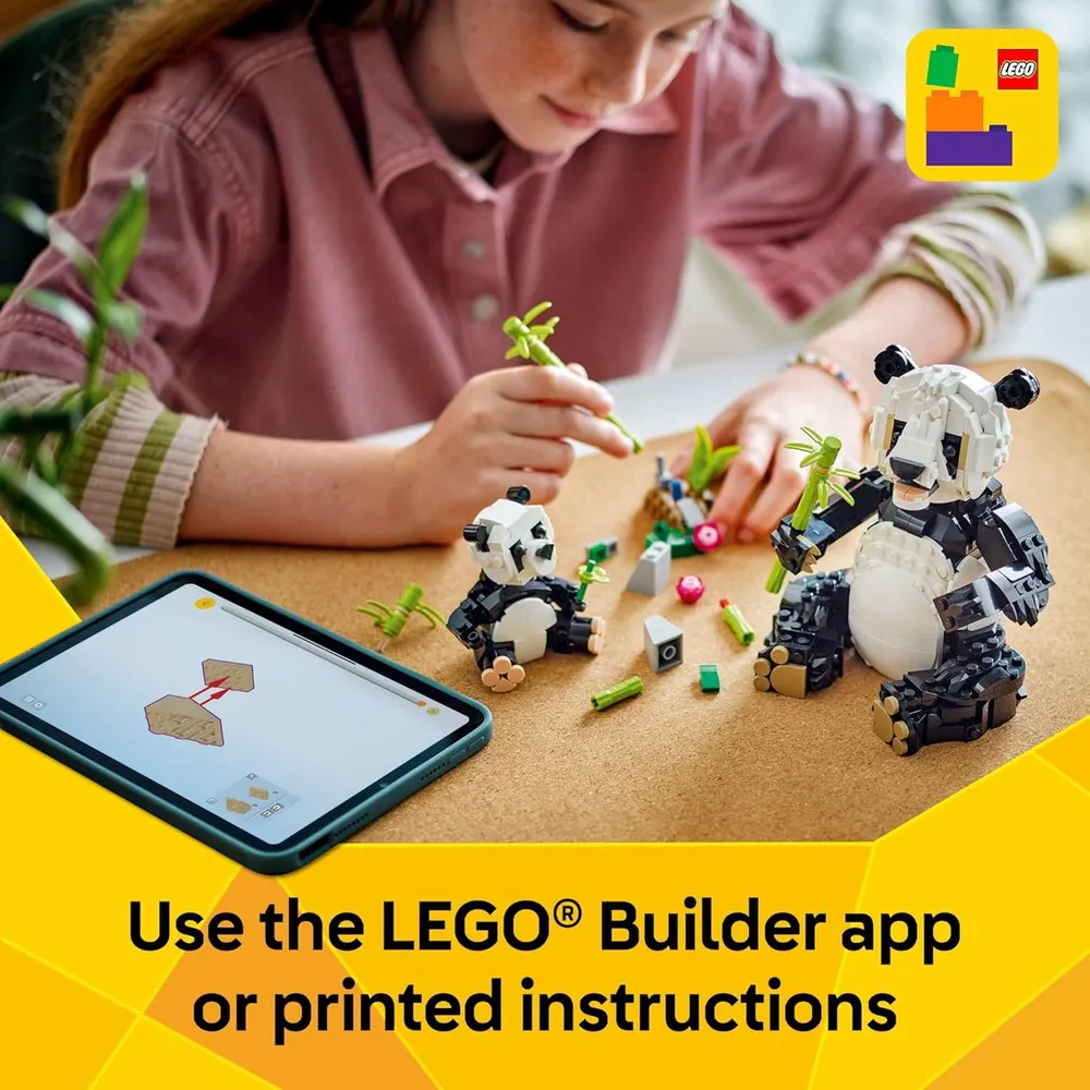 LEGO CREATOR 3 EN 1 FAMILIA DE ANIMALES SALVAJES: PANDA, PINGÜINO U ORCA