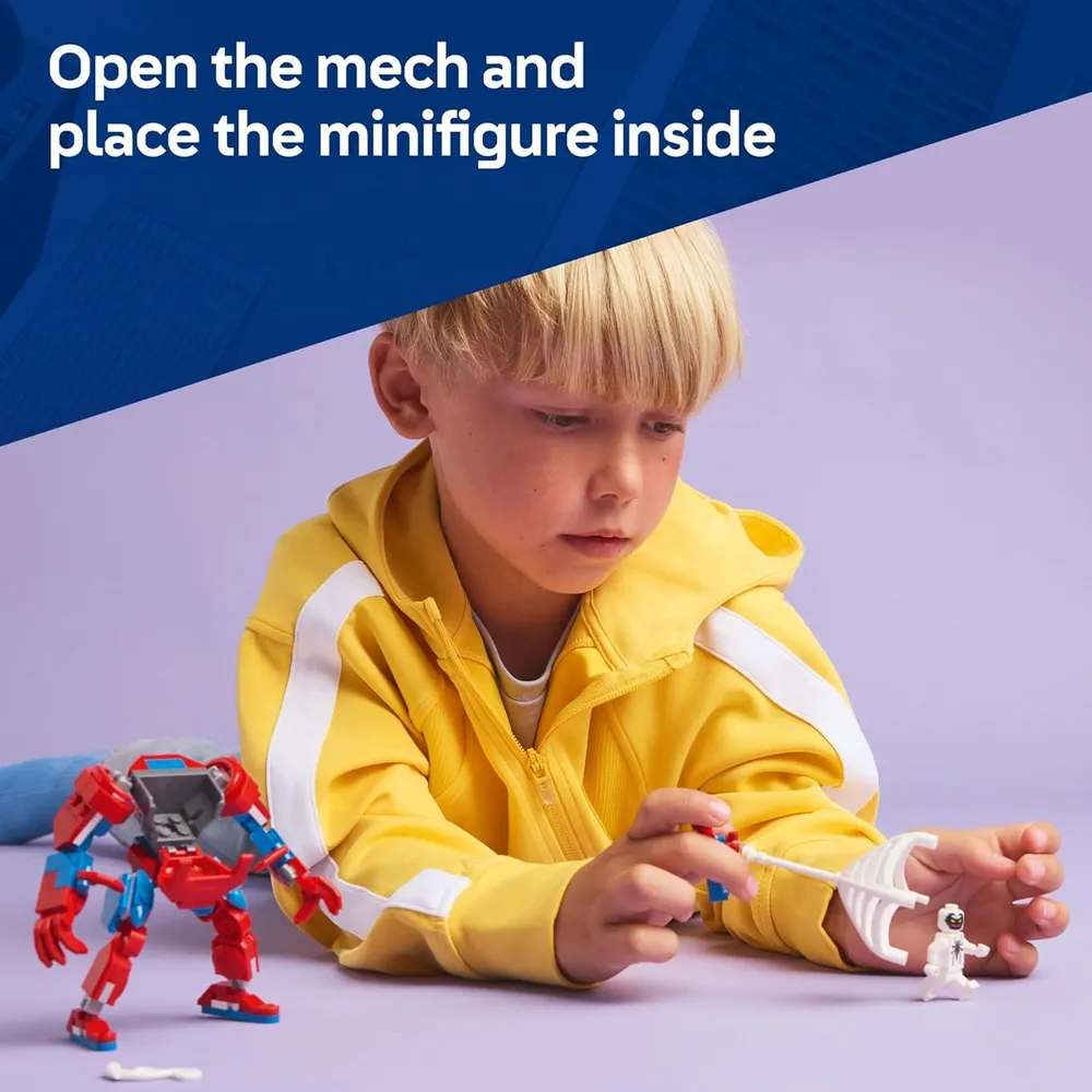 Lego Marvel Spider-Man Mech vs. Anti-Venom, figura de acción para armar