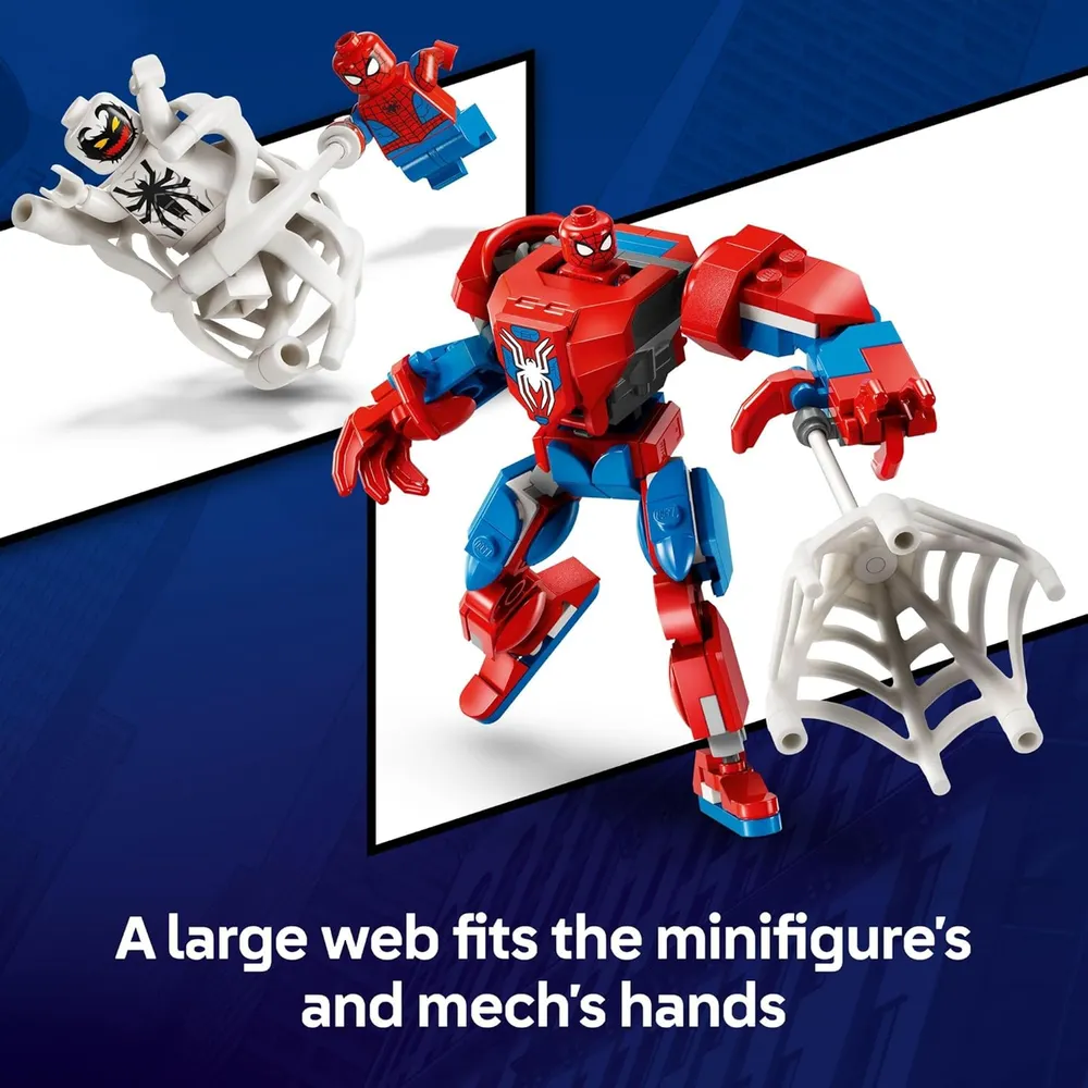 Lego Marvel Spider-Man Mech vs. Anti-Venom, figura de acción para armar