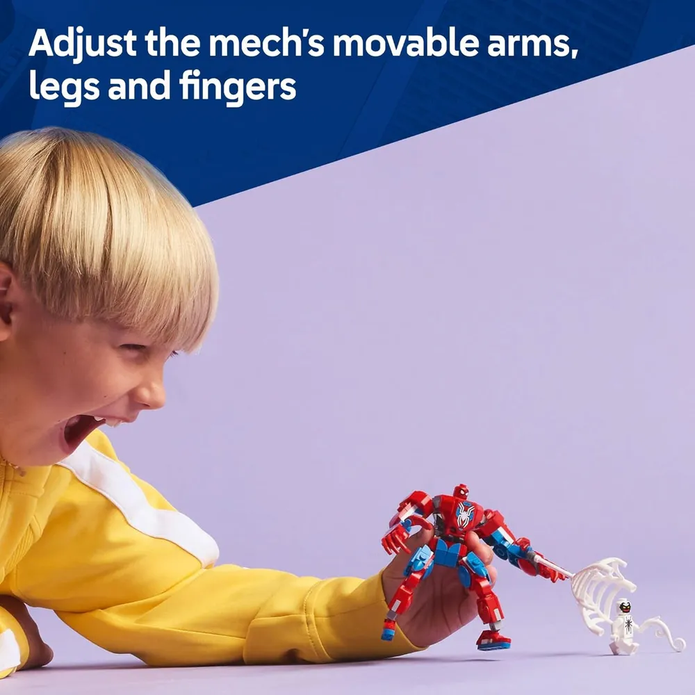 Lego Marvel Spider-Man Mech vs. Anti-Venom, figura de acción para armar