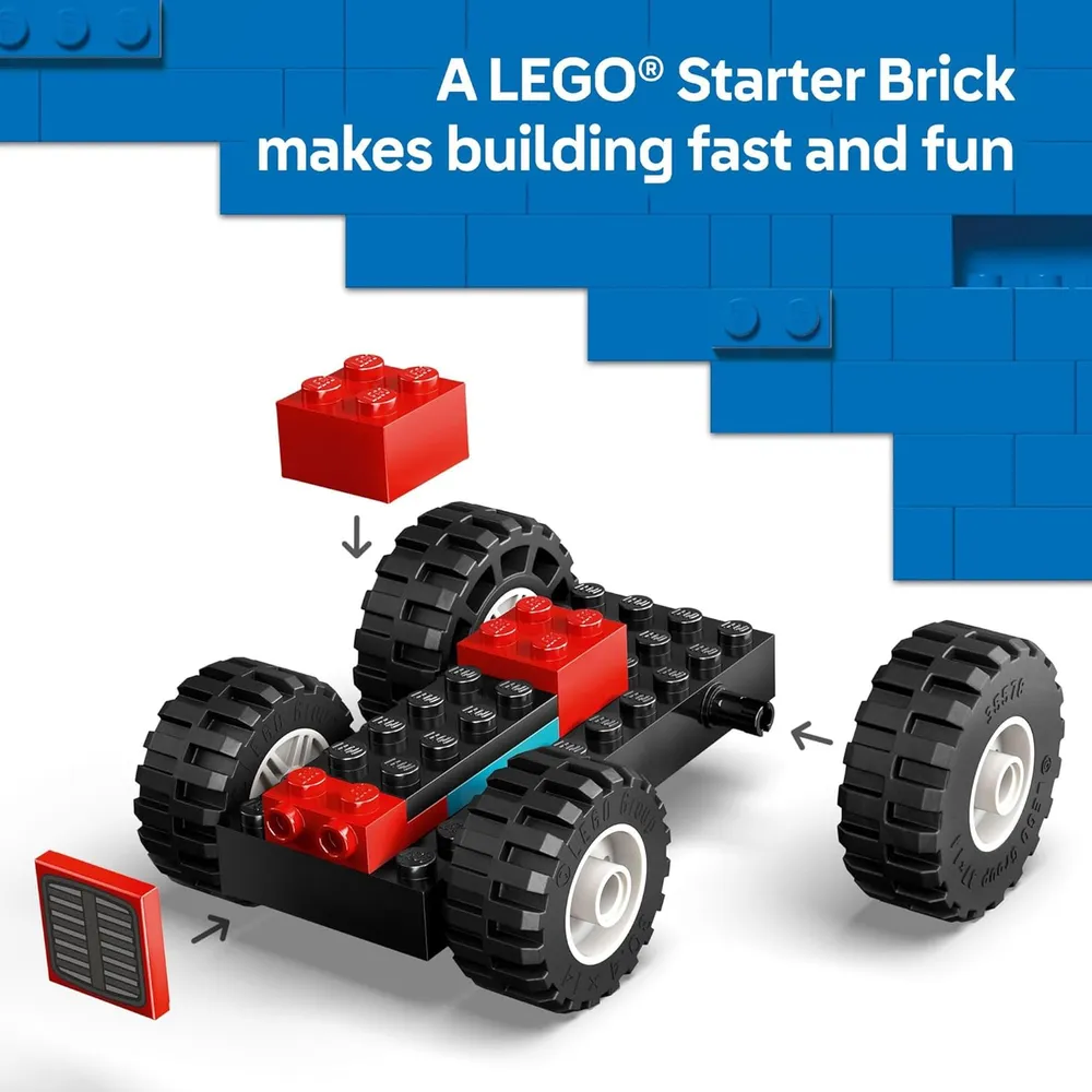 LEGO CITY TRACTOR ROJO DE GRANJA CON REMOLQUE Y OVEJA
