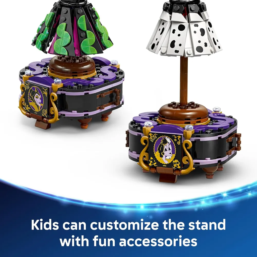 Lego Disney Vestidos de Maléfica y Cruella de Vil, juguete de construcción