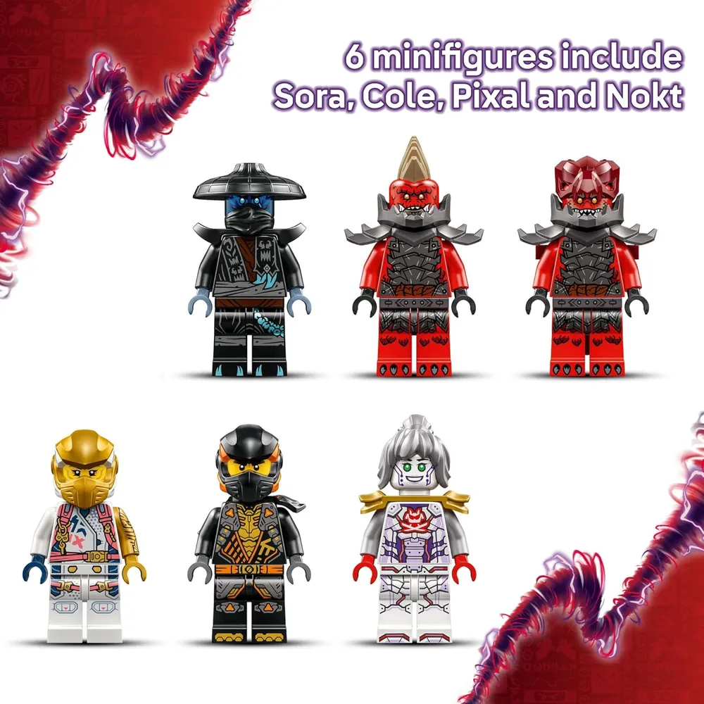 Lego Ninjago Zane's Ultra Combiner Mech, set 4 en 1 con 6 minifiguras