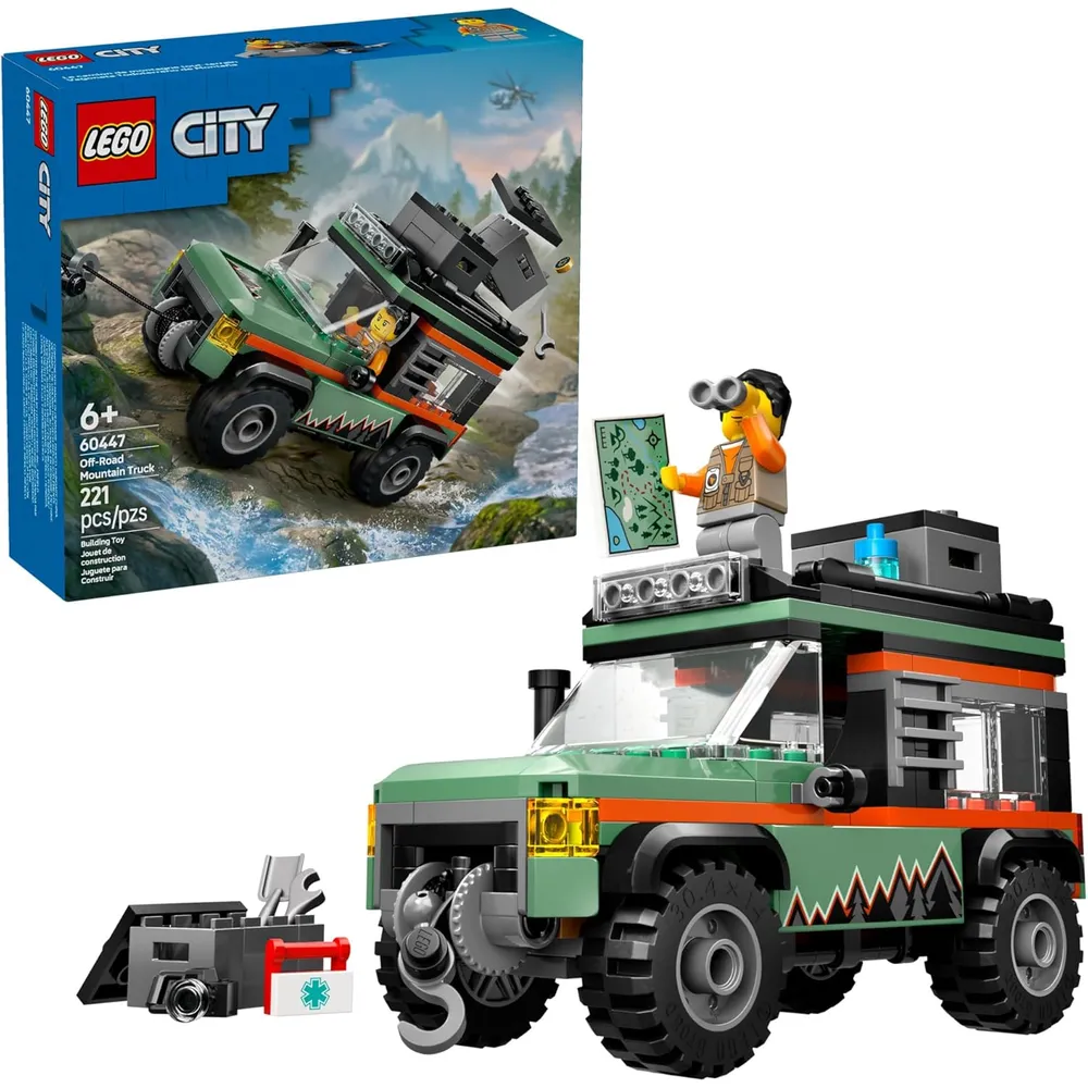 Lego City Camión todoterreno 4x4 con minifigura de aventurero