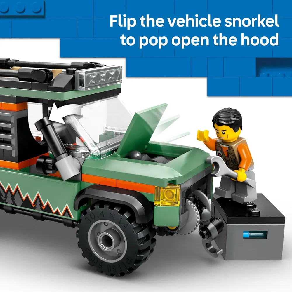 Lego City Camión todoterreno 4x4 con minifigura de aventurero