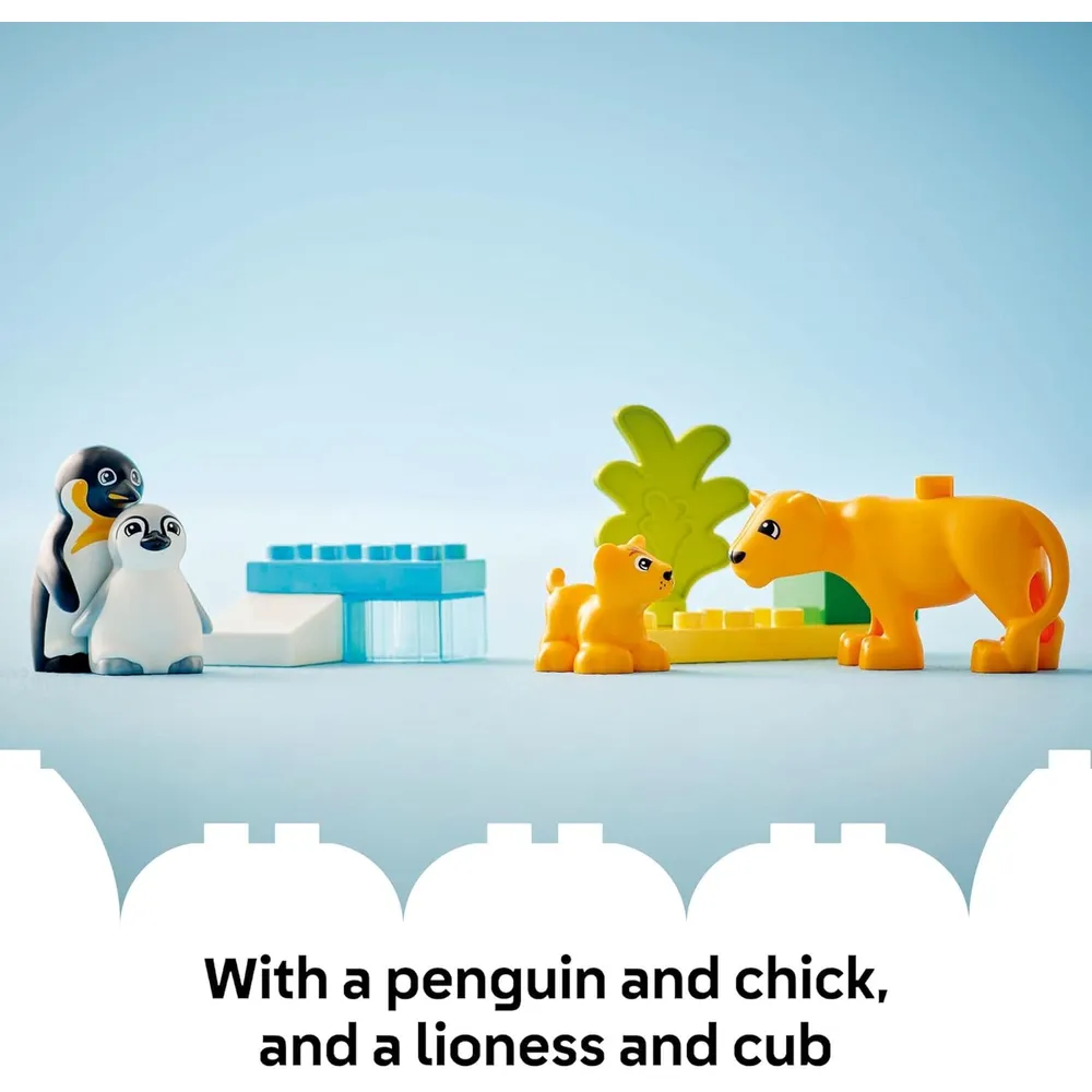 LEGO DUPLO TOWN FAMILIAS DE ANIMALES SALVAJES: PINGÜINOS Y LEONES