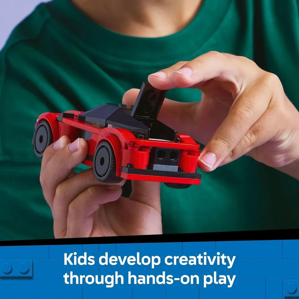 b0dj1bqf32_4_webp.webp Lego City Coche deportivo rojo con minifigura de conductor y accesorios