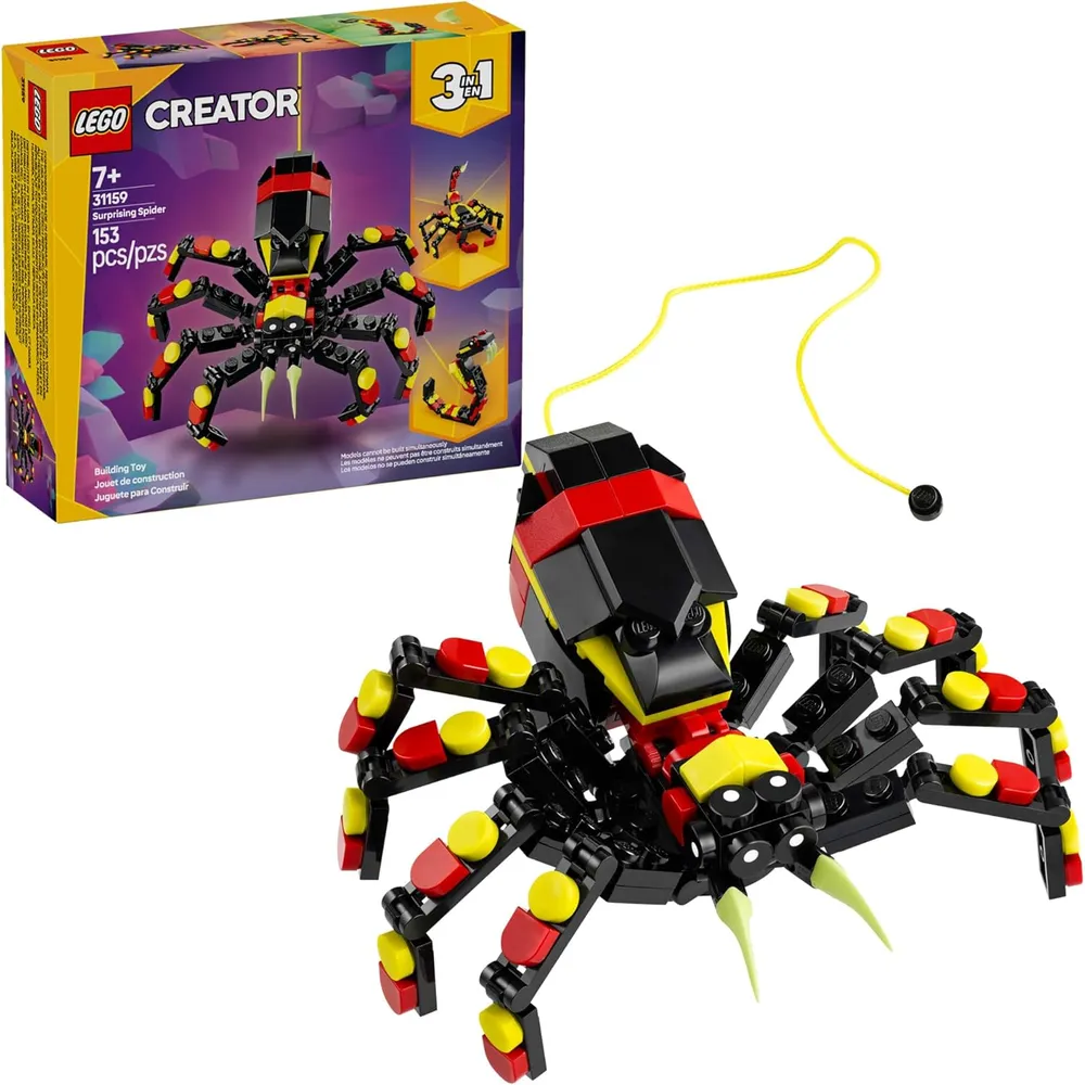Lego Creator 3 en 1 Araña, escorpión o serpiente, set de animales
