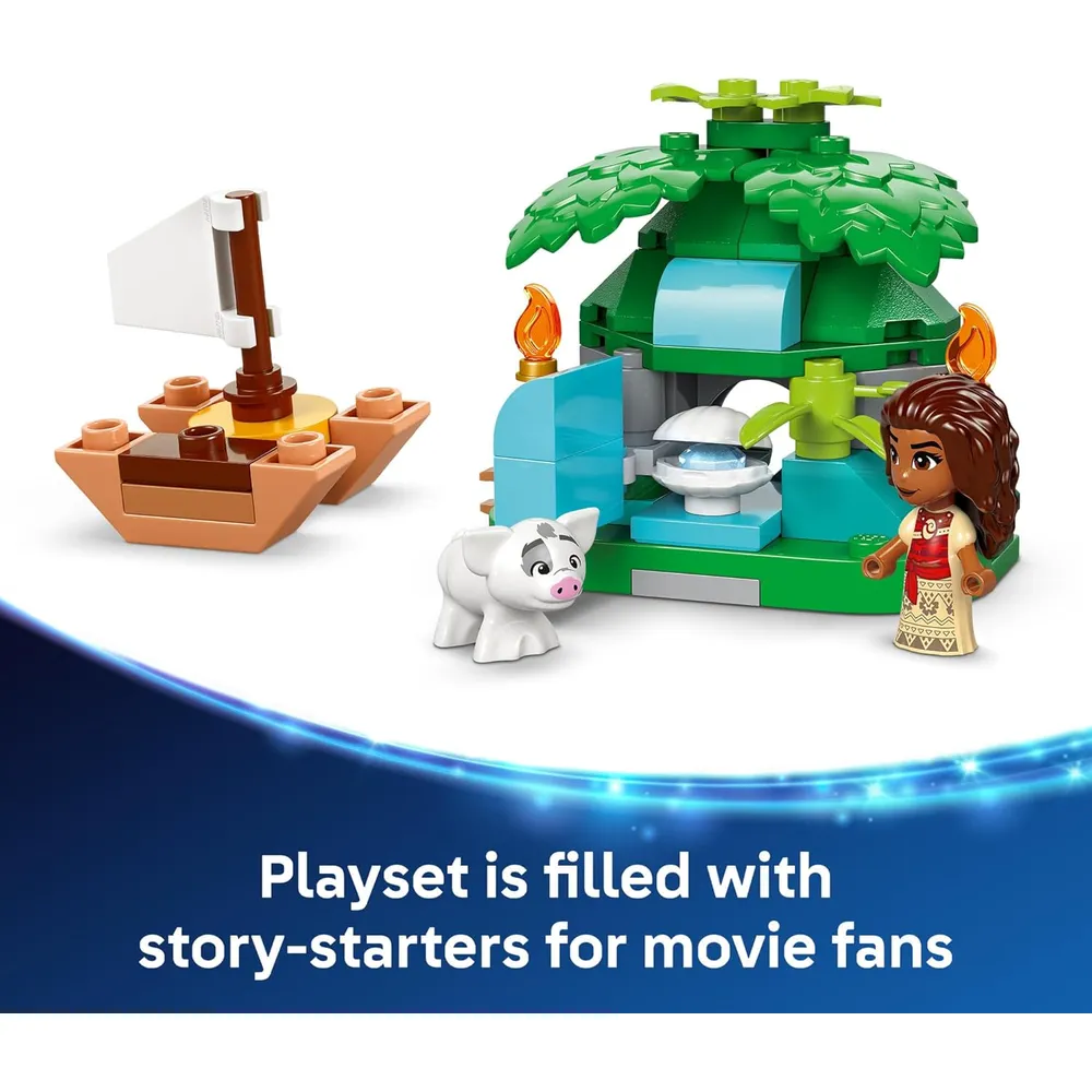 LEGO DISNEY ISLA DE MOANA CON 2 MICROMUÑECAS Y FIGURA DE PUA