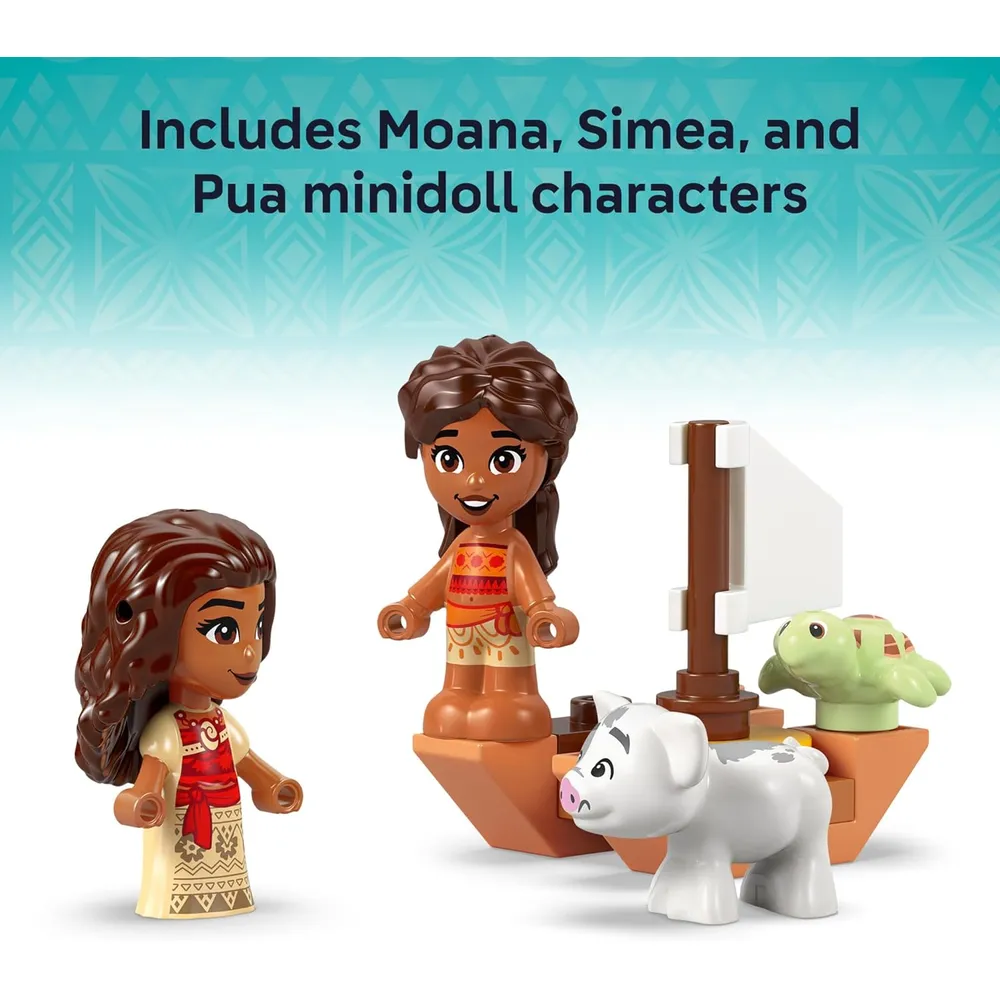 LEGO DISNEY ISLA DE MOANA CON 2 MICROMUÑECAS Y FIGURA DE PUA