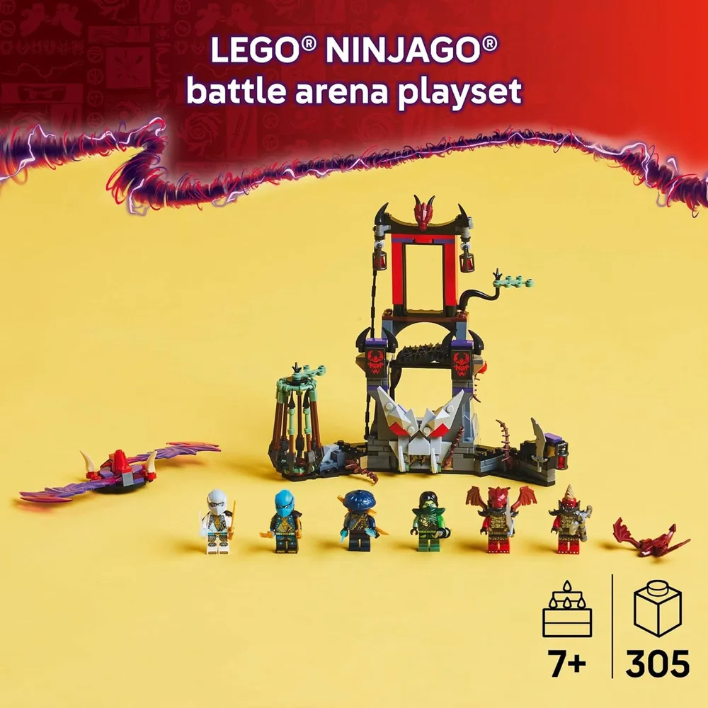 LEGO NINJAGO ALDEA DE LA TORMENTA DEL DRAGÓN CON 6 MINIFIGURAS