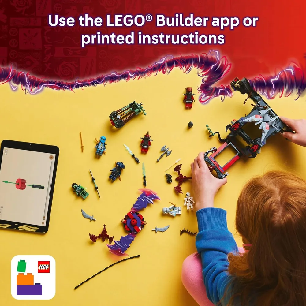 LEGO NINJAGO ALDEA DE LA TORMENTA DEL DRAGÓN CON 6 MINIFIGURAS