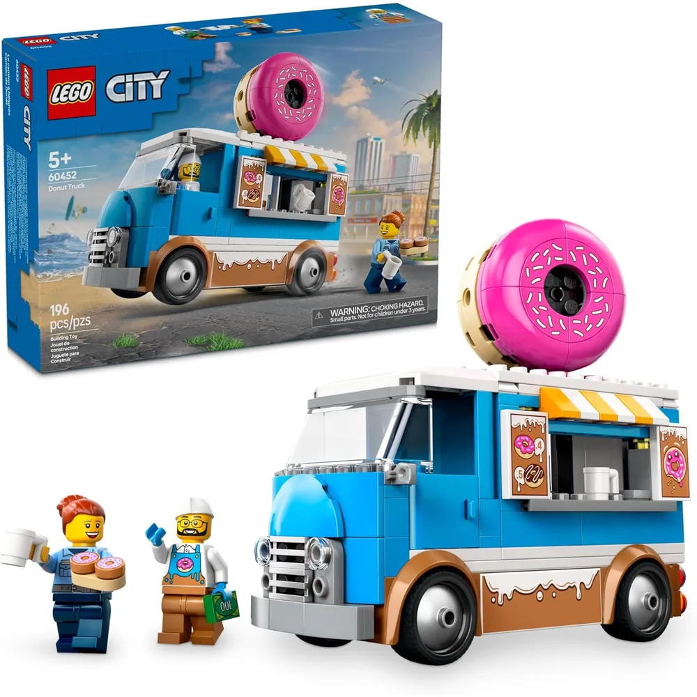 LEGO CITY CAMIÓN DE DONUTS CON 2 MINIFIGURAS