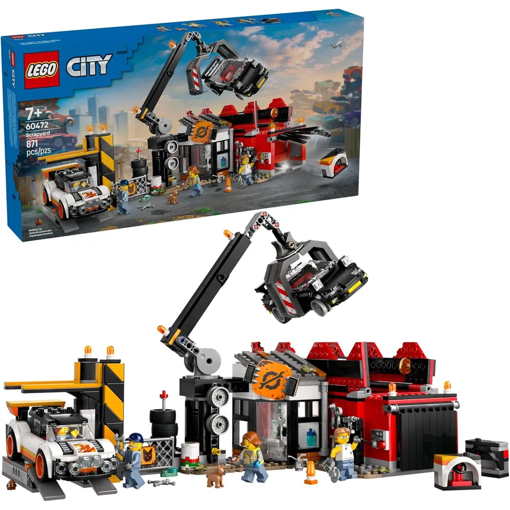 Lego City Desguace con coches, set educativo y figuras de juego