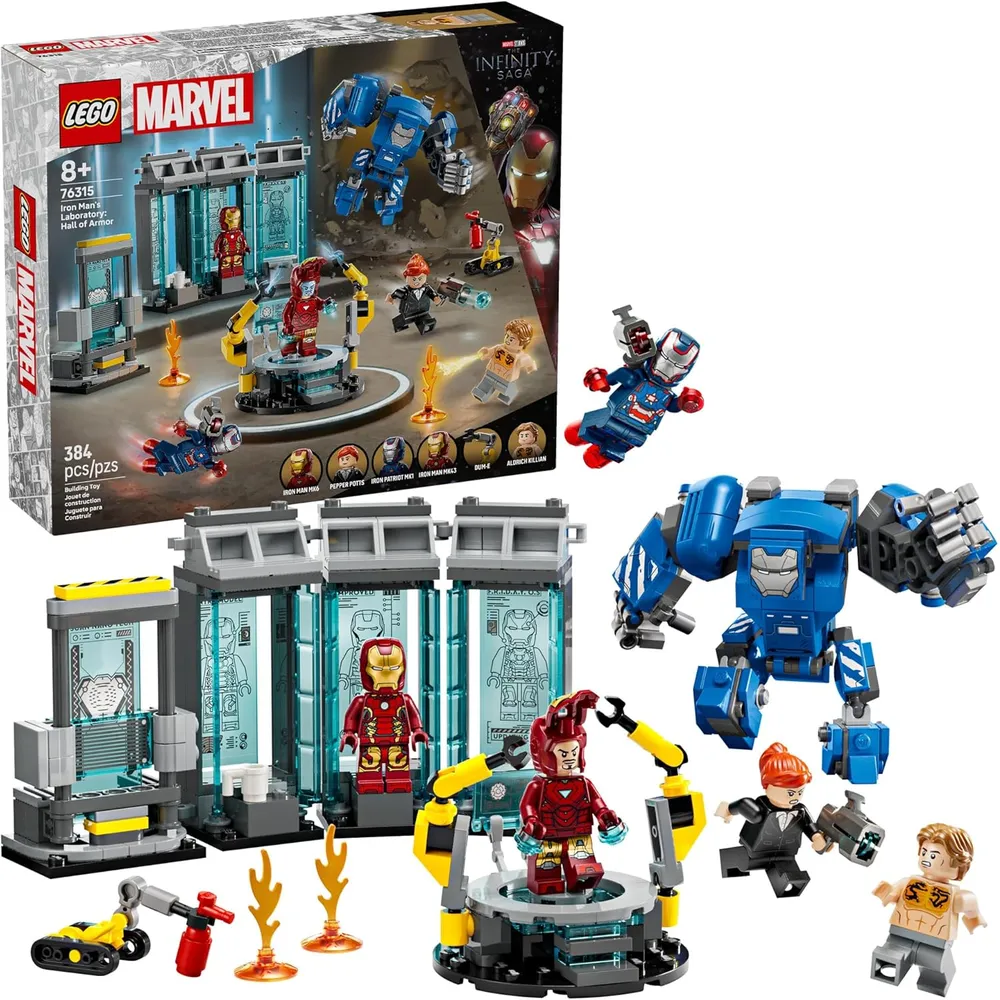 LEGO MARVEL LABORATORIO DE IRON MAN CON MINIFIGURAS