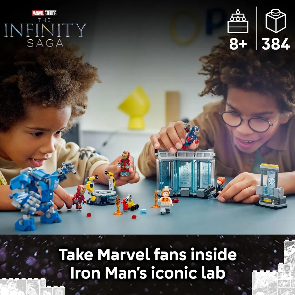 LEGO MARVEL LABORATORIO DE IRON MAN CON MINIFIGURAS