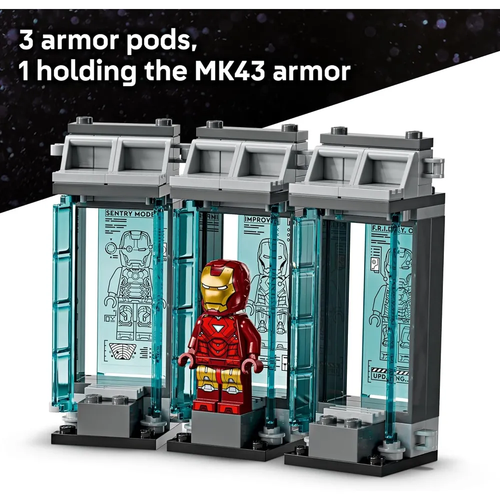 LEGO MARVEL LABORATORIO DE IRON MAN CON MINIFIGURAS