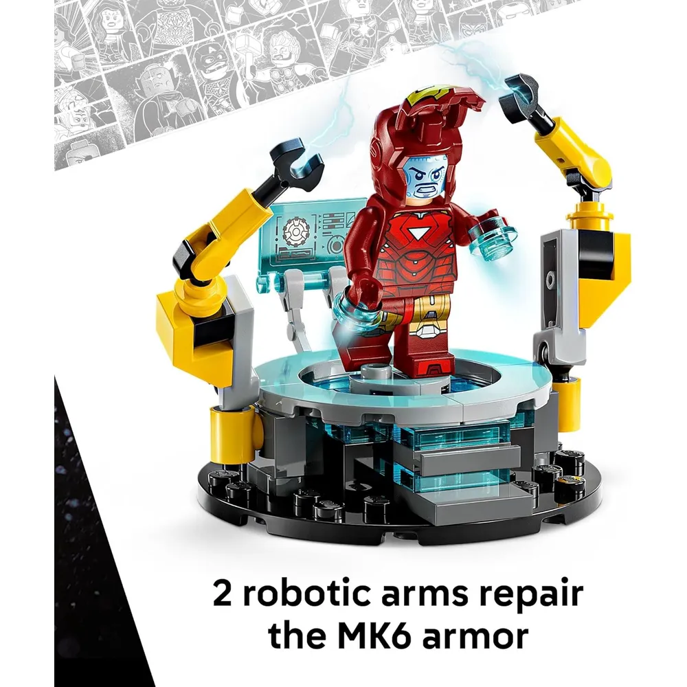 LEGO MARVEL LABORATORIO DE IRON MAN CON MINIFIGURAS