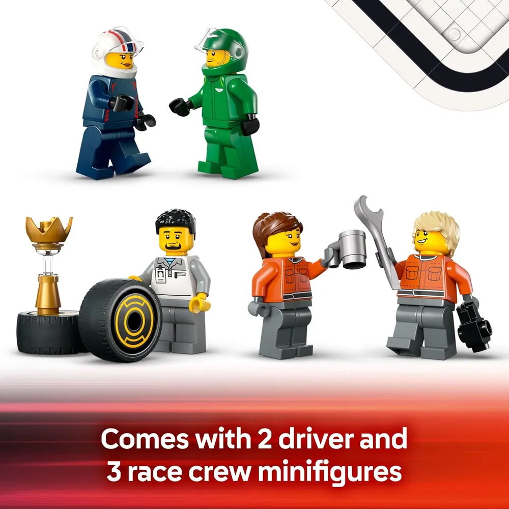 Lego City Camión F1 con coches RB20 y AMR24, set coleccionable