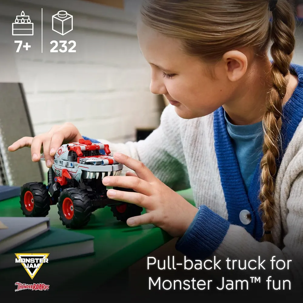 Lego Technic Monster Jam Thunderroarus, camión monstruo con retroceso
