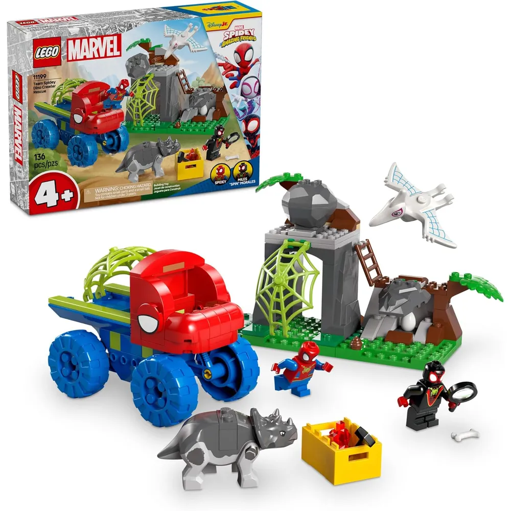 Lego Marvel Spidey y amigos: Spidey Dino Crawler Rescue, set preescolar