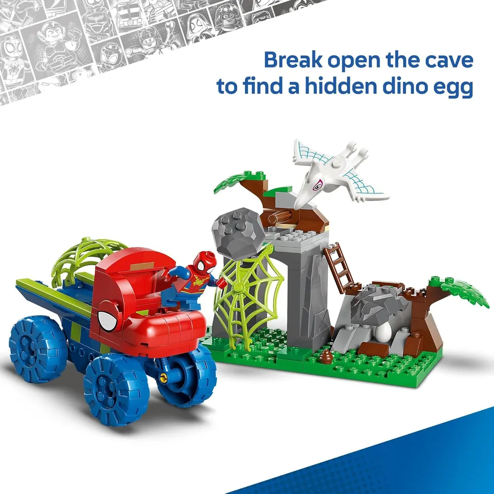 Lego Marvel Spidey y amigos: Spidey Dino Crawler Rescue, set preescolar