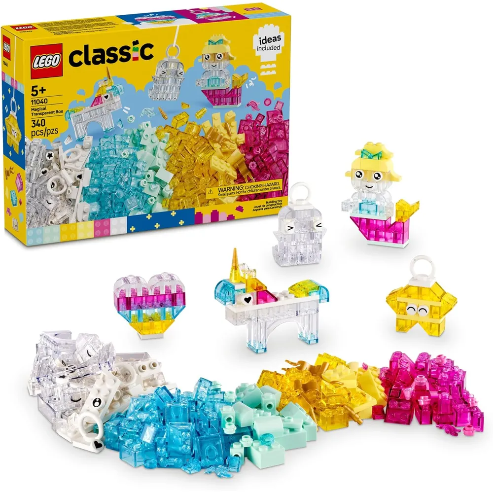 Lego Caja mágica transparente clásica, juguete educativo y set de bloques