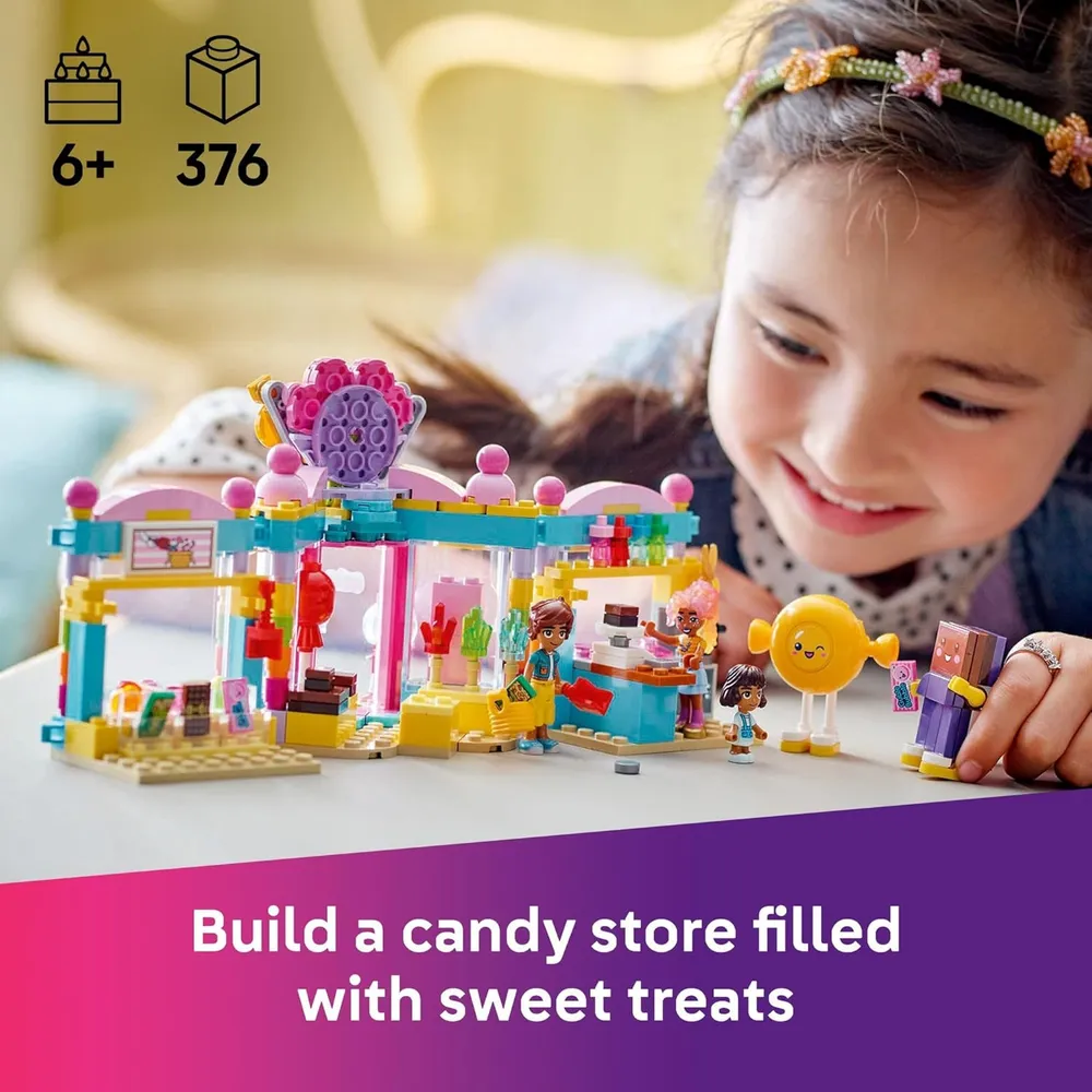 Lego Friends Tienda de dulces Heartlake City con 2 minimuñecas y gato