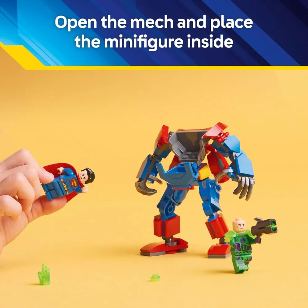 Lego DC Superman Mech vs Lex Luthor, set de construcción y figura de acción
