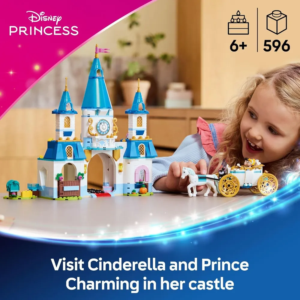 Lego Disney Princess Castillo y carruaje de Cenicienta con 2 minimuñecas