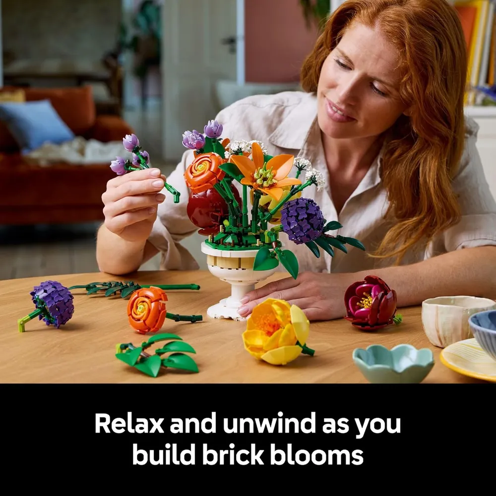 Lego Botanicals flores artificiales, decoración de mesa para adultos