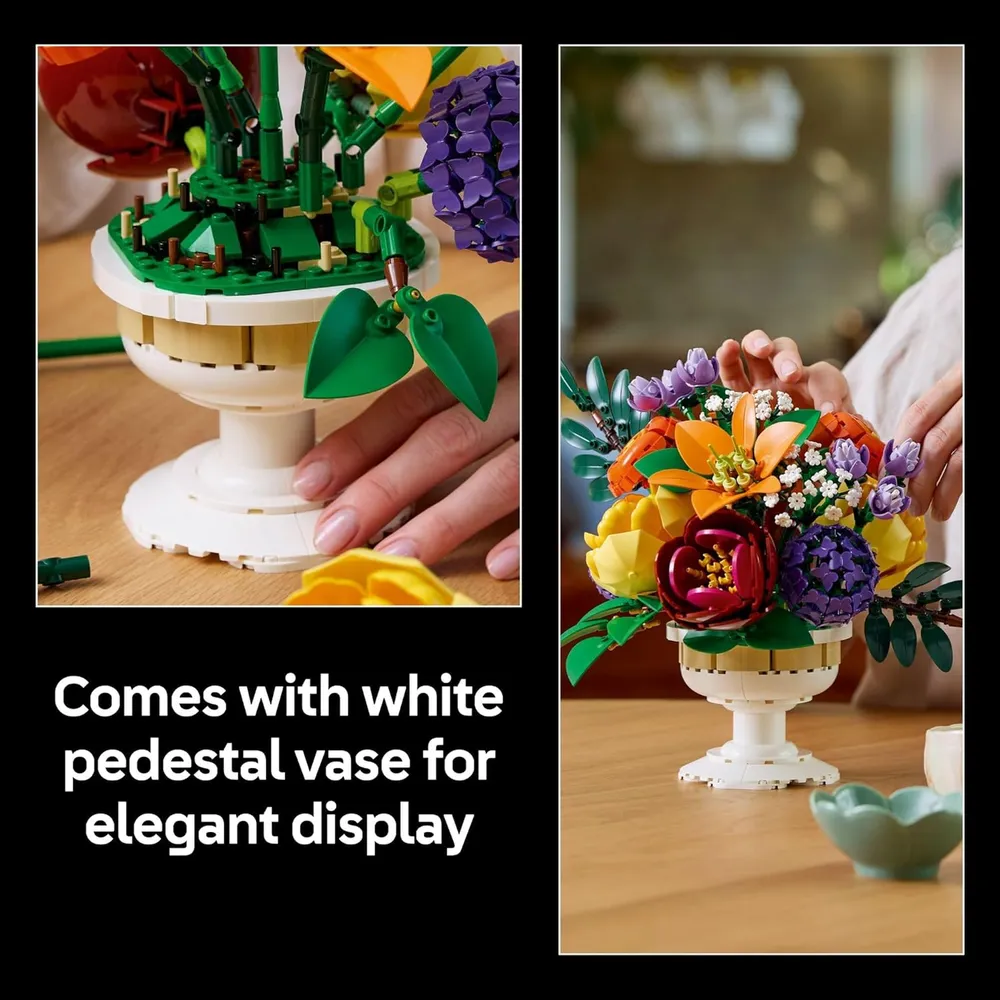 Lego Botanicals flores artificiales, decoración de mesa para adultos