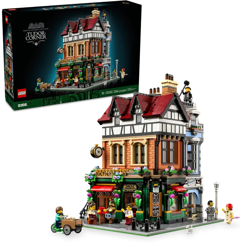Lego Icons Tudor Corner, kit de casa miniatura para adultos