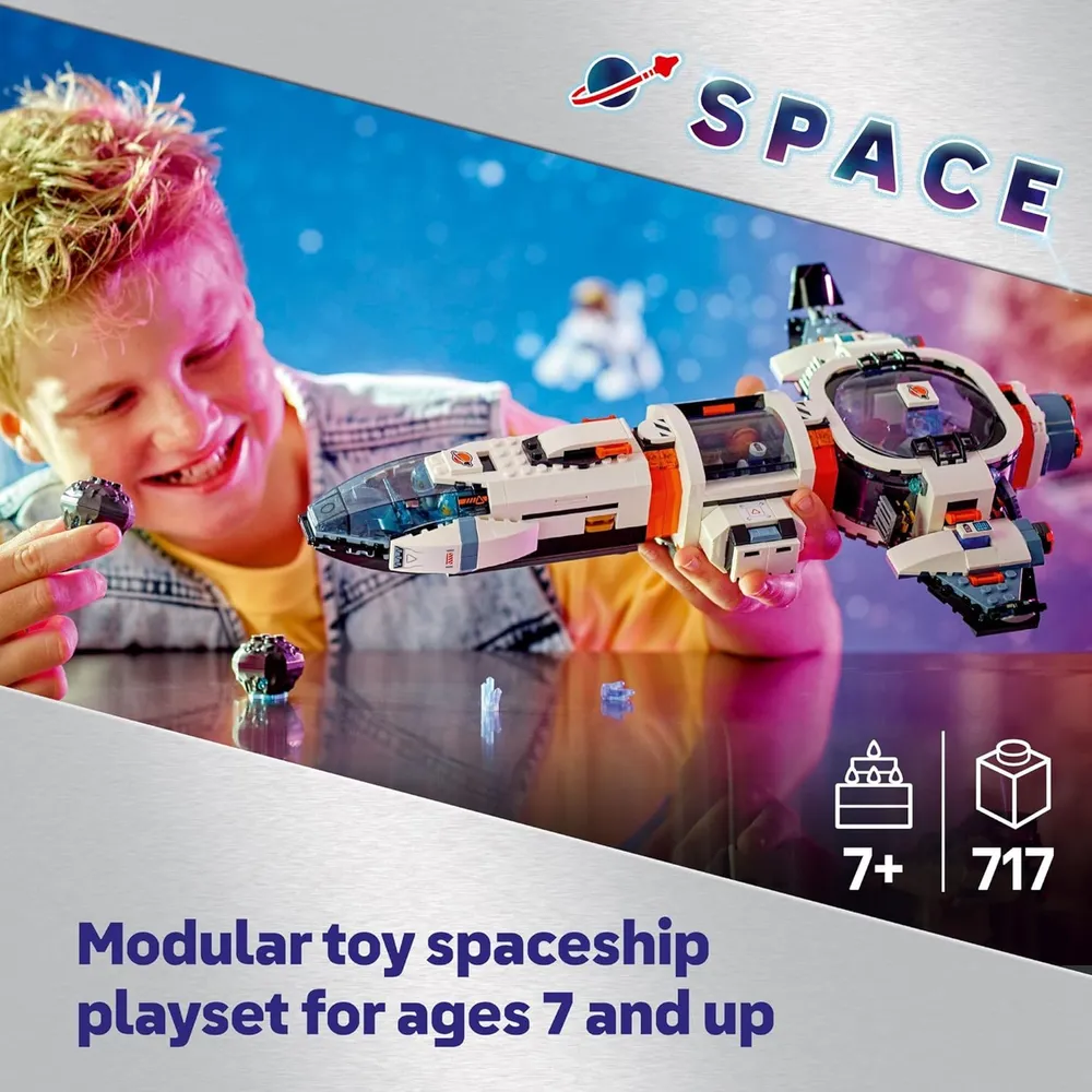 Lego City Nave Espacial Galáctica Modular con 4 astronautas y alienígena