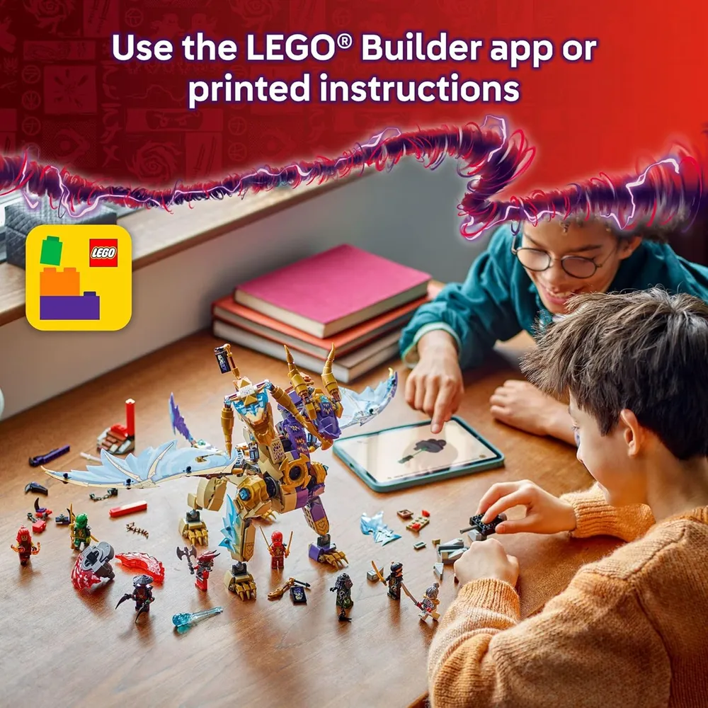LEGO NINJAGO ARCO DEL DRAGÓN DE ENFOQUE CON 8 MINIFIGURAS