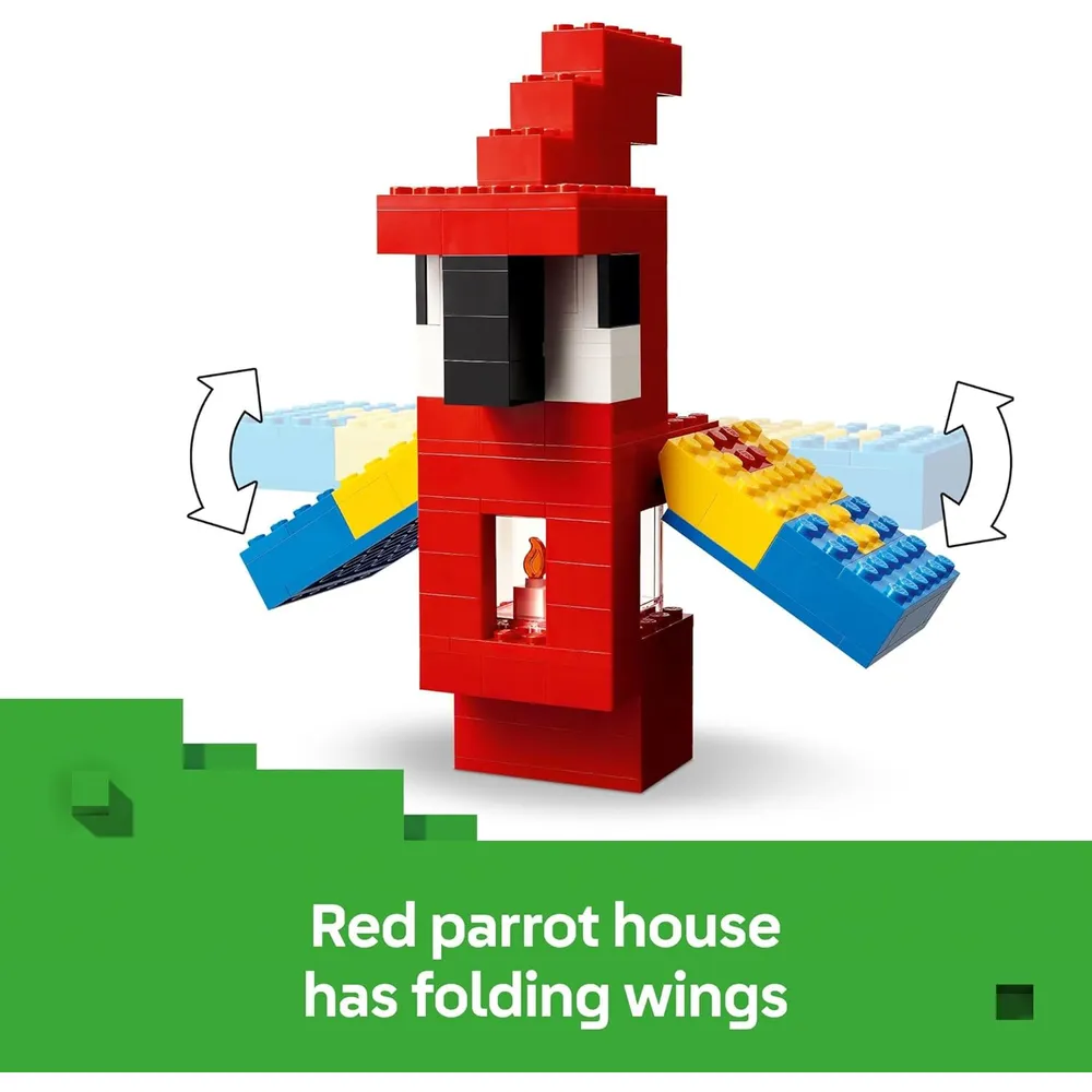 Lego Minecraft Casas para loros, minifiguras y accesorios de juego