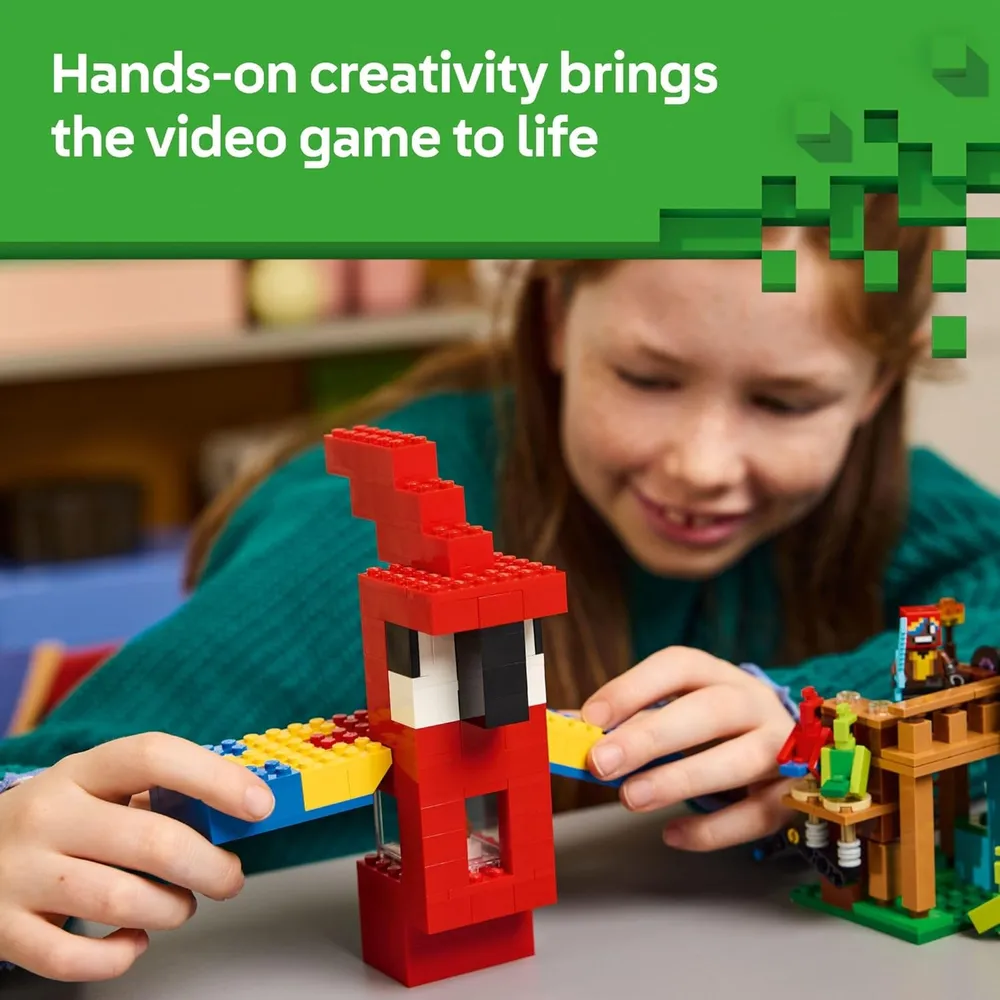 Lego Minecraft Casas para loros, minifiguras y accesorios de juego