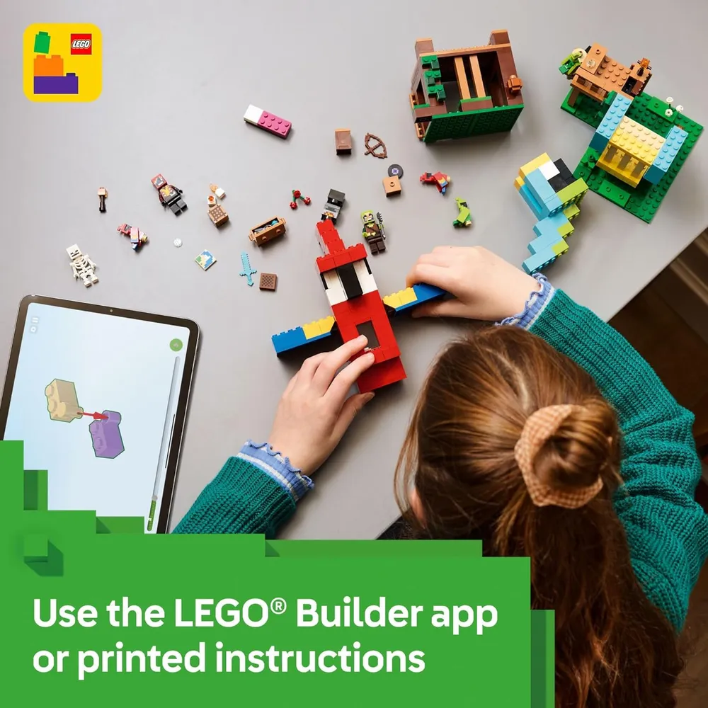 Lego Minecraft Casas para loros, minifiguras y accesorios de juego