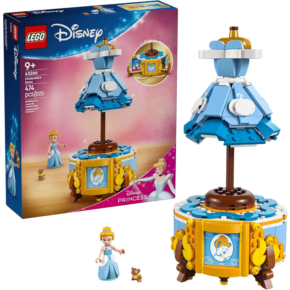 Lego Disney Princess Vestido de Cenicienta con minimuñeca, juguete de moda