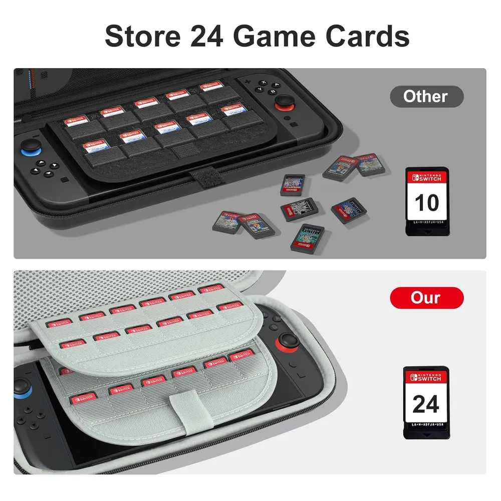 b0dj2ttpvl_2_webp.webp Estuche de Viaje Gran Capacidad para Nintendo Switch 2 | Verde Matcha