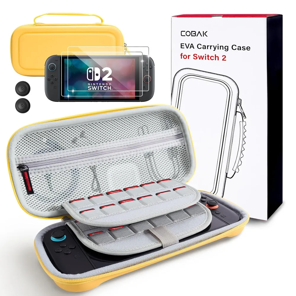Estuche de Viaje Gran Capacidad para Nintendo Switch 2 | Amarillo