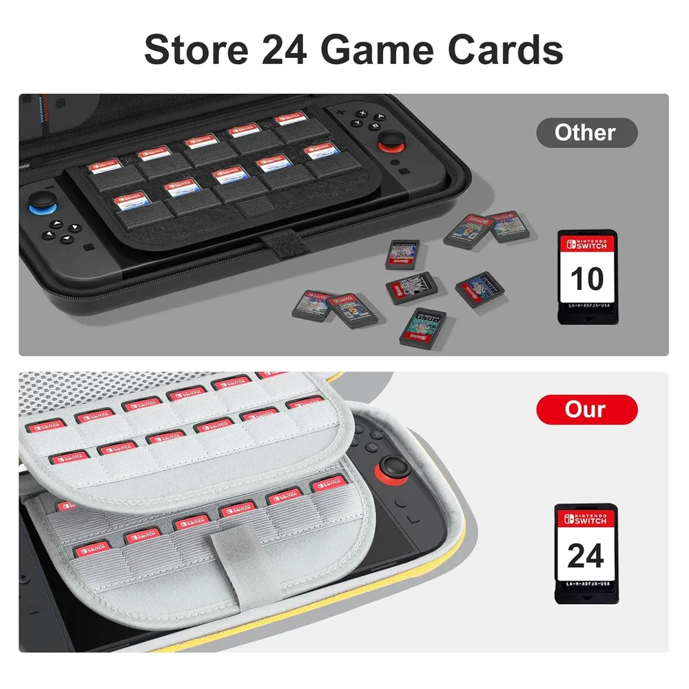 b0dj2vgvnd_2_webp.webp Estuche de Viaje Gran Capacidad para Nintendo Switch 2 | Amarillo