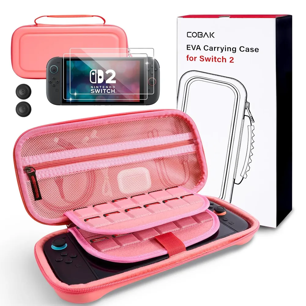 Estuche de Viaje Gran Capacidad para Nintendo Switch 2 | Rosa