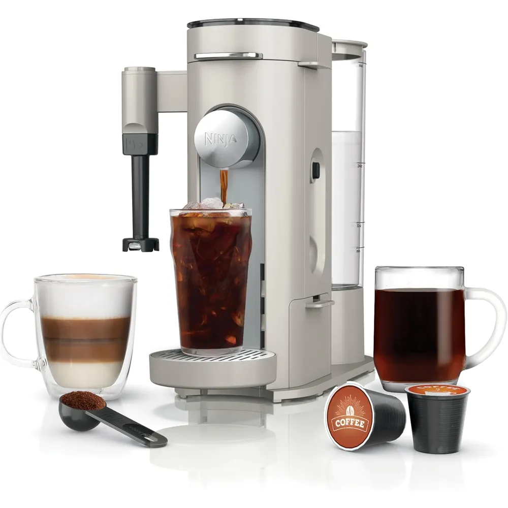 NINJA CAFETERA MONODOSIS PODS & GROUNDS, ESPUMADOR Y 1.5 L | PIEDRA